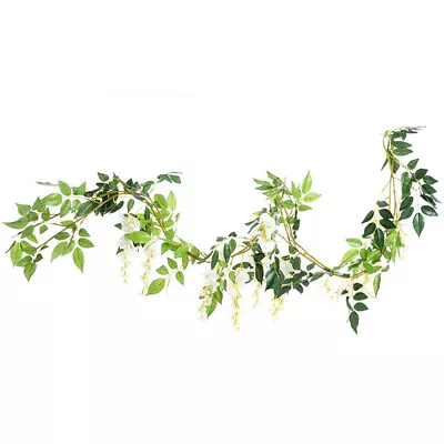 6ft Artificial Rose Flower Garland Vine Leaf Wedding Backdrop Table Centerpiece • £8.95