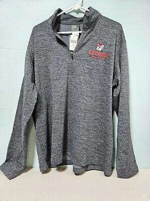 UGA Quarter Zip Pullover Bulldogs New W/Tags. Last Letters Has Manufacture Issue • $9.99