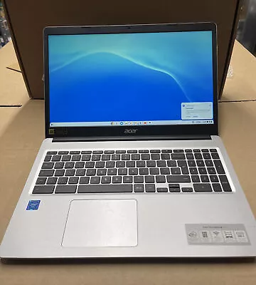 Acer Chromebook 315 15.6  FHD Laptop Celeron N4020 4GB 64GB NX.HKBEK.003 Silver. • £135.22