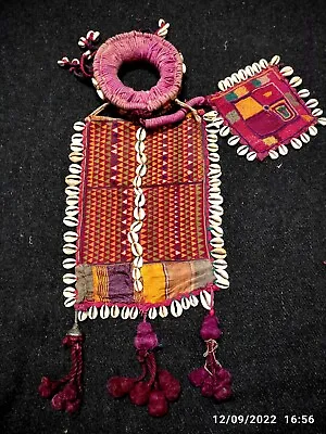 Indian Rabari Hand Embroidery Mirror  Banjara Tribal Boho Ethnic Kuchi Vintage 4 • $95