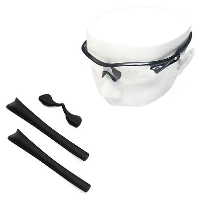 Black Silicone Kit Replacement Ear Socks & Nose Piece For-Oakley Radar Path • $12.98