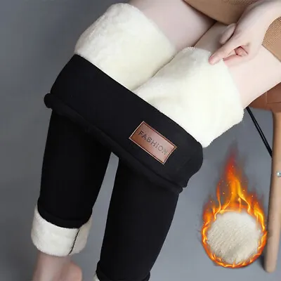 Women Winter Sherpa Fleece Lined Leggings Thermal Warm Pants Stretchy Thick USA • $14.99