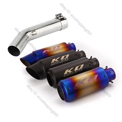 For Suzuki GSXR 600 750 2006-2007 Exhaust Set Mid Link Pipe Slip On 51mm Muffler • $114.34