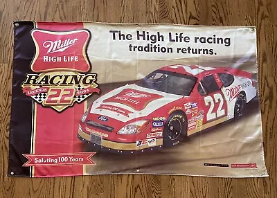 Miller High High Life Beer Nascar Racing Sign Banner Flag 22 Keller • $39.97