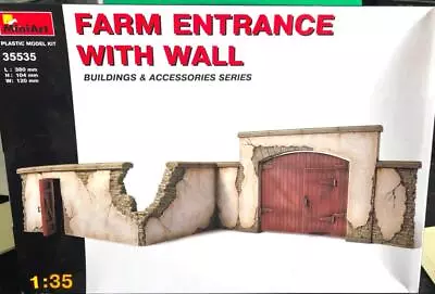 MINIART 1/35 Scale FARM ENTRANCE WITH WALL / GATES  MODEL KIT BOXED • £13