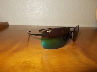 Maui Jim Hema MJ443-2M Matte Black Frame Green Mirror Polarized Lens Sunglasses • $79.99