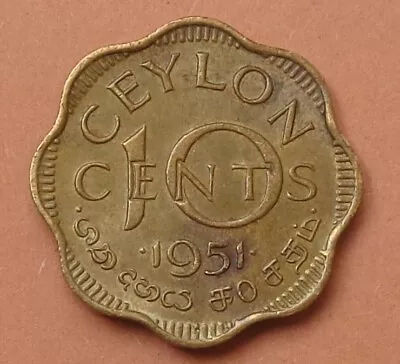 Ceylon. 10 Cents 1951. • £0.50