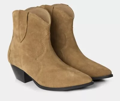 Joe Browns Ladies Women’s Katy Freeway Suede Western Cowboy Ankle Boot Tan • £13.99