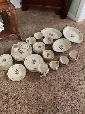 61 Piece Set Federal Victoria Rose Dishes  • $700