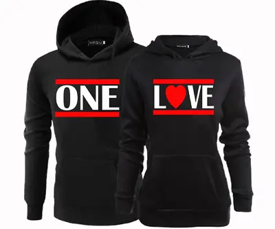 One Love Couple Hoodies Matching Wedding Hoodies Valentines Day • $29.95