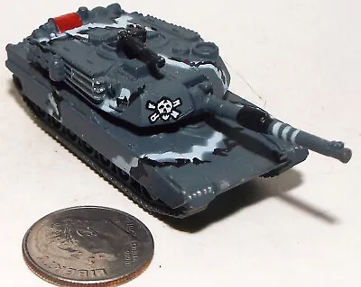 Small Micro Machine M-1 Abrams Tank In Dark Winter Camo / Skull & Cross Bones #2 • $10