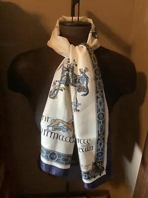 Celtic Renaissance Designs Rectangle Scarf Cream Blue  • $12