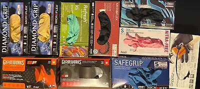 Latex/Nitrile Gloves Sample Pack - Variety Of Sizes Colors And More (10 Pairs) • $12