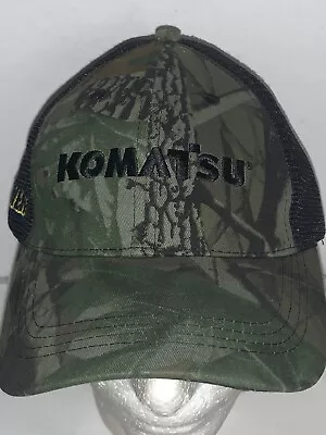 Komatsu Hat Cap Adjustable Strapback Trucker Hat Camo Power Hat Mining Construct • $19.95