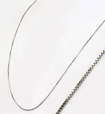 $83.99 • Buy Solid 14k White Gold BOX Necklace Chain 16  18  20  22  US Seller