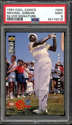 1994 Collector's Choice Silver Signature Michael Jordan #204 PSA 9 Mint Golf SP • $95