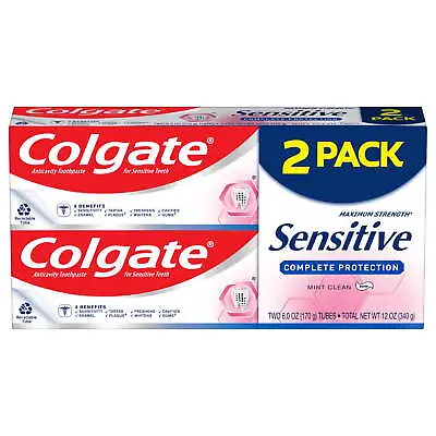 Colgate Sensitive Complete Protection Toothpaste Mint 2 Pack 6 Oz • £26.19