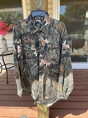 Camouflage Deer Button Up Shirt Long Sleeve Camo Brown Men's Sz XL Bear Ridge • $13