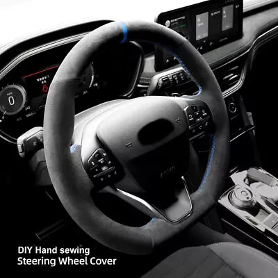 Hand Sewn Alcantara Steering Wheel Cover For Ford Focus Fiesta Puma ST ST-Line • $159.32