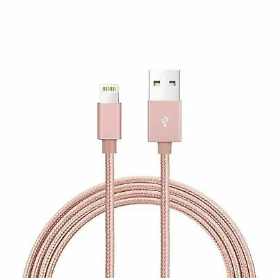 Braided USB Fast Charger Cable - Apple IPhone 5 6 7 8 X XR 11 12 13 14 Pro IPad • £6.99