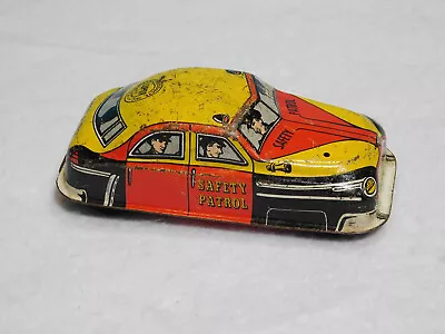 Vintage Lupor 4  Tin Safety Patrol Car. Worn But Still In Good Condition. • $11.25