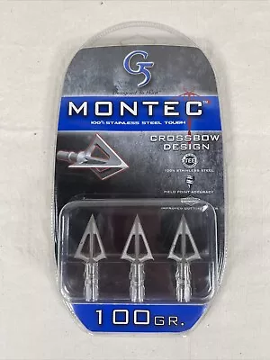 G5 Outdoors Montec 100% Steel Premium Crossbow Fixed Broadheads 611 - 3/Pack New • $38.99