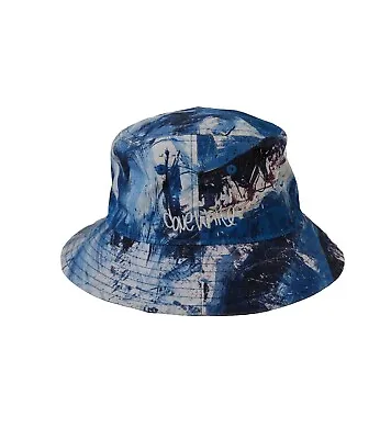 New Era Bucket Hat Blue Men's M/ L Crazy Pattern One White • £9