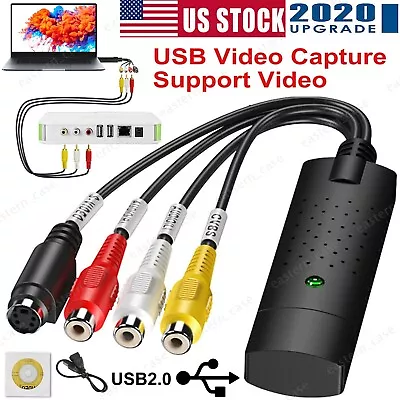 Easycap USB 2.0 Audio TV Video VHS To DVD PC HDD Converter Capture Adapter USA • $9.30