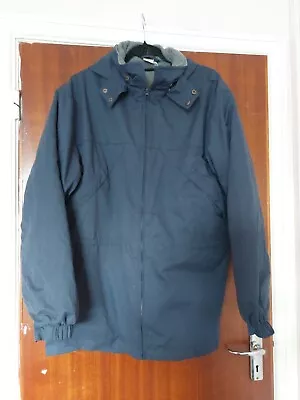 Cotton Traders Navy/Grey Fleece Lined Jacket Size XL • £10