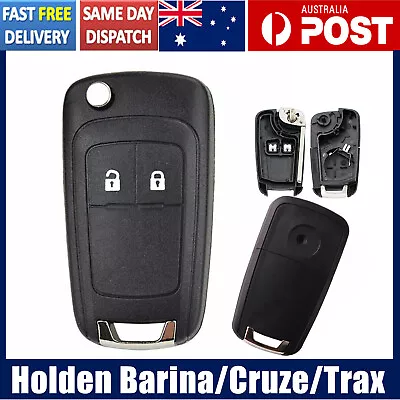 Key Shell Cover For Holden Blank Barina Trax Cruze 2 Button Remote Flip Case Fob • $10.99