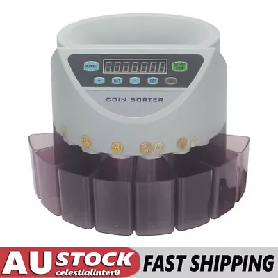 Electronic Coin Sorter Counter Counting Sorting Machine For Australian Coin J9U9 • $184.99