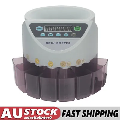NEW Electronic Coin Sorter Counter Counting Sorting Machine For Australian Coins • $184.99