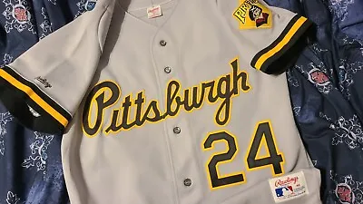 Barry Bonds 1991 Pittsburgh Pirates Road Rawlings Authentic Jersey Size 40 • $335