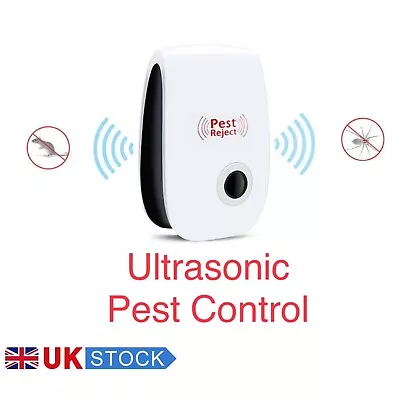 4X Ultrasonic Plug In Pest Repeller Reject Deter Mosquito Mice Rat Spider Insect • £10.98