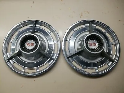 *2* Vintage 1963-1964 Chevrolet Impala Nova SS 14  Hubcaps Wheel Covers USED • $99.99