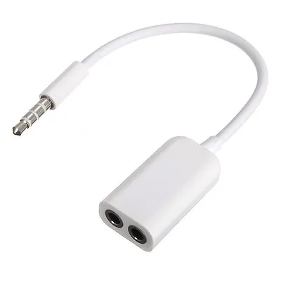 3.5mm 1 To 2 Jack Audio Splitter Cable For IPad IPhone IPod Share Headphones • £3.93