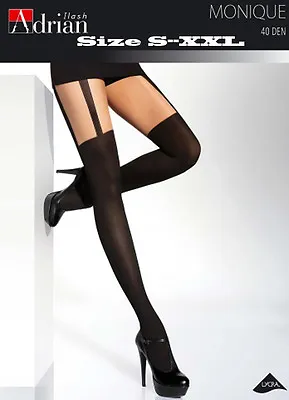 Mock Suspender Stockings-tights-adrian   Monique   40/20 Denier • $6.83