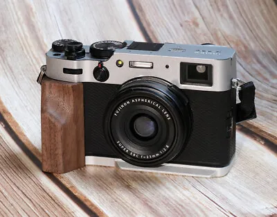 Ebony Walnut Wood Handle Grip + Alloy Base For Fujifilm X100V Ultra Light Weight • $79.29