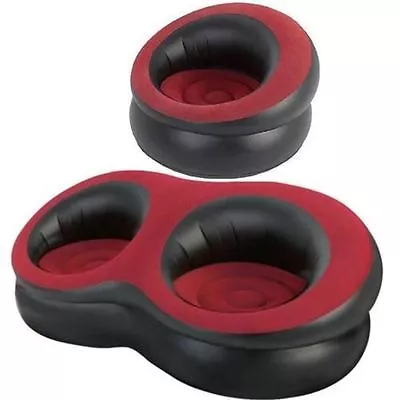 New Single Double Inflatable Blow Up Chair Sofa Camping Lounger Gaming Pod Seat • £12.95