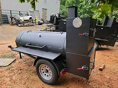 250 Gallon Custom BBQ Pitmaster Smoker Charcoal Grill Trailer Business Catering • $3999