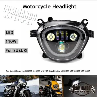 LED Headlight W/ DRL For Suzuki Boulevard Intruder M109R Boss VZR1800 M90 06-22 • $433.93