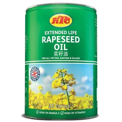 KTC 20L High Omega Extended Life Rapeseed Oil For All Frying Baking & Salads • £59.99