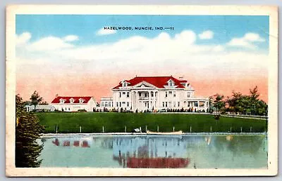 Muncie Indiana~Hazelwood Alva Kitselman House~Colonial Revival~Vintage Linen PC • $2.99