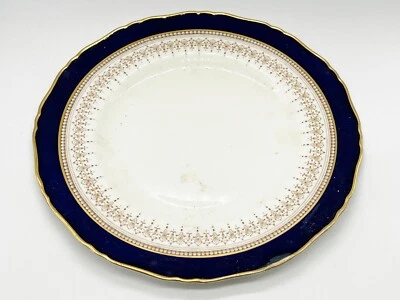 £19.99 • Buy Vintage Royal Worcester Regency Bone China Navy Blue Gold Gilt Cake Plate