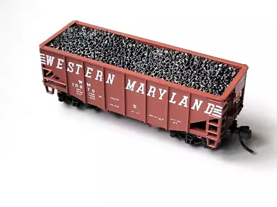 N Scale Atlas 41131 - 55 Ton Fishbelly Hopper Western Maryland (Flat End) #10870 • $14.49