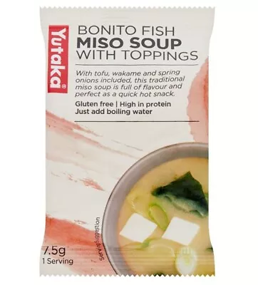 Yutaka Instant Miso Soup Bonito Fish 7.5 G (Pack Of 10) • £11.49