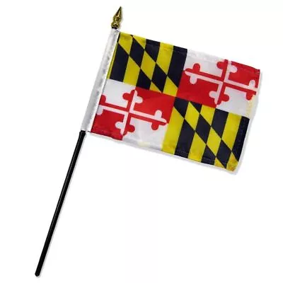 Maryland State Flag 4 X6  Desk Table Stick (sewn Edges) • $6.44