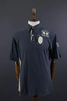 La Martina Argentina Polo Short Sleeve Rugby Polo Shirt Size XXL / 2XL • $37.49