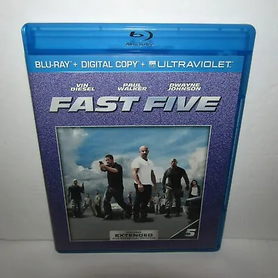 Fast Five Blu-Ray Vin Diesel Paul Walker Dwayne Johnson Movie No Digital Code WS • $7.99