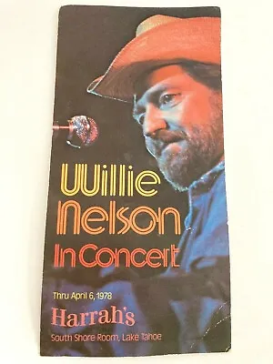 $24.99 • Buy Vtg 70's 1978 Willie Nelson Concert Postcard Lake Tahoe Merchandise Ad/Flyer 